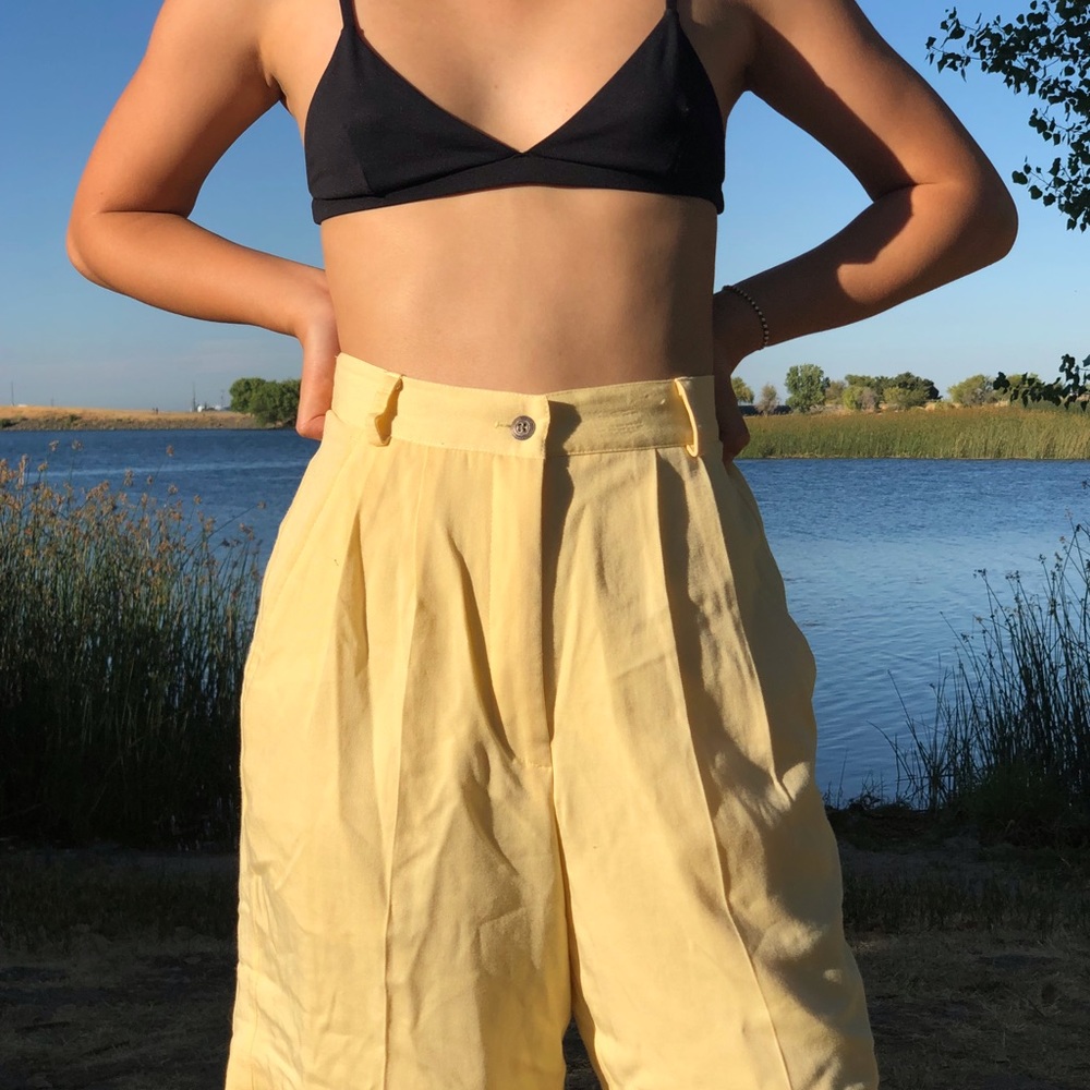 Pastel yellow shorts